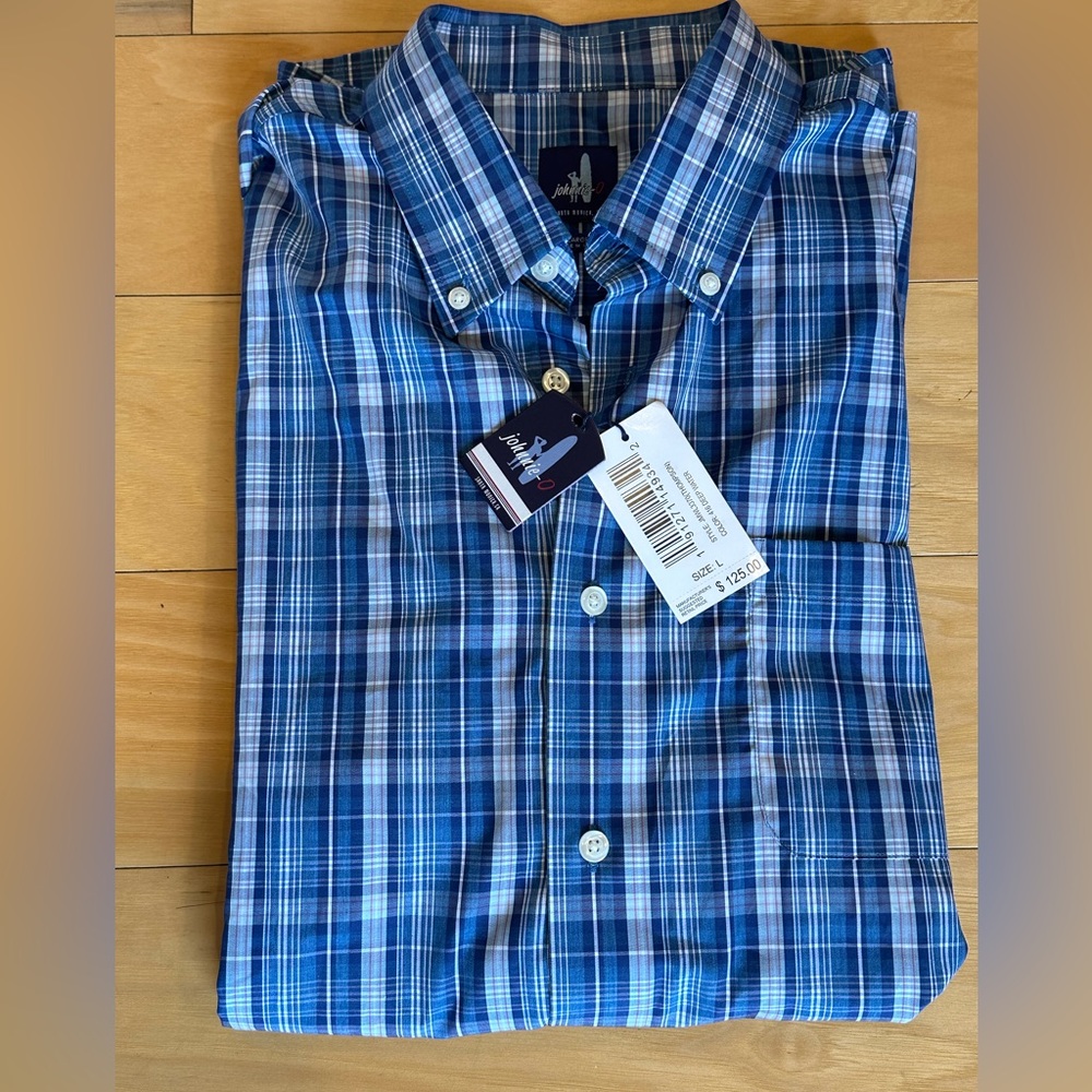 johnnie-O  | LONG SLEEVE BUTTON DOWN SHIRT size L NWT